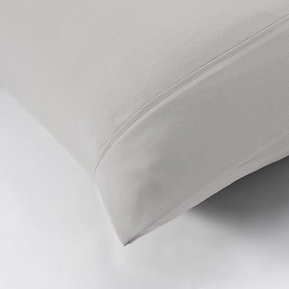 Modern Threads Soft Microfiber Solid Sheets - Luxurious Microfiber Bed Sheets - Includes Flat Sheet, Fitted Sheet with Deep Pockets, & Pillowcases Vapor Blue Queen