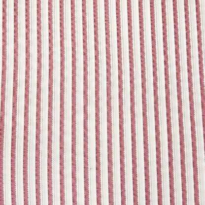 Comforter Set King Size Brick Red Striped Soft Luxury Washed Microfiber Jacquard 3 Pieces White Brick Red Vertical Ticking Stripes Pattern Comforter with 2 Pillowcases Breathable Durable Comfy