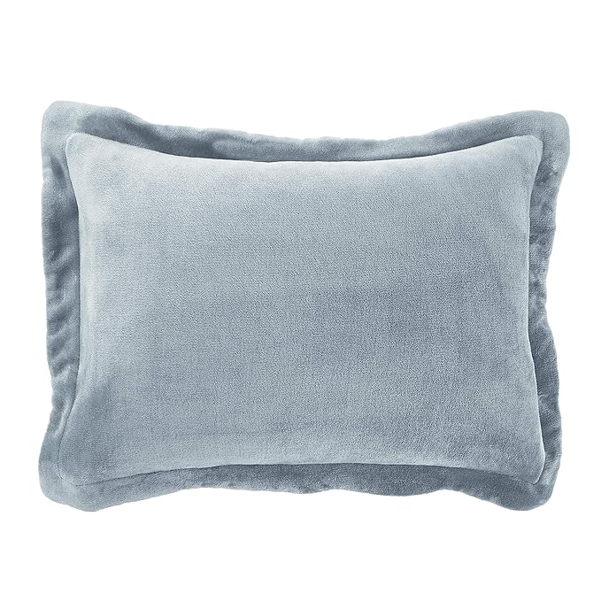 Basics 3-Piece Ultra-Soft Micromink Sherpa Bedding Set, Warm All Season Comforter, Full/Queen, Tide Pool Blue