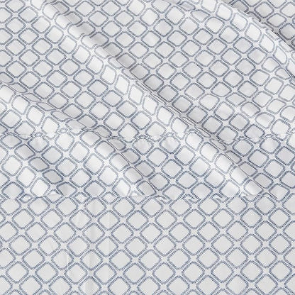 Amazon Basics Lightweight Microfiber 4-Piece Bed Sheet Set, King, Aqua, Printed