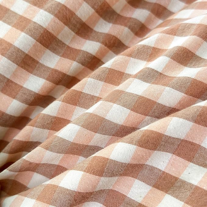 LifeTB Pink Gingham Duvet Cover Twin 3 Pieces Pink Plaid Duvet Cover 100% Washed Cotton Bedding Boho Coral Grid Comforter Cover Farmhouse Checkered Gingham Bedding Set with 2 Pillowcases