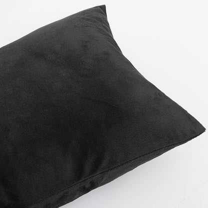 NTBAY 1 Pack Zippered Velvet Body Pillow Cover, Super Soft and Cozy Luxury Fuzzy Flannel 20x54 Long Pillowcase with Zipper, 20x54 Inches, Black