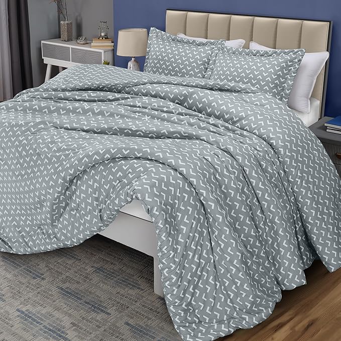 Queen Comforter Set 3 Piece Arrow White by Utopia Bedding Printed Comforters Queen Size Bedding Comforters Set Down Alternative Soft Bed Set 1 Comforter(88 x 88 inches) 2 Pillow Shams(20 x 26 inches)