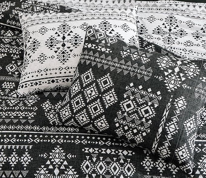 Geniospin King Size Comforter Set- 7 Pieces Boho Bed in a Bag, Western Bedding Set for All Seasons, Reversible Aztec Bedding, Lightweight Comforter Bed Set with Sheets, Pillowcases & Shams