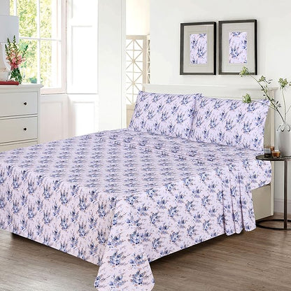 RUVANTI Queen Cotton Percale Bed Linen Set Soft Breathable - Deep Pocket 4Pcs Maple
