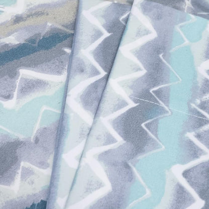 1500 Supreme Collection Extra Soft Summerset Ocean Vibe Chevron Pattern Sheet Set, Twin- Luxury Bed Sheets Set with Deep Pocket Wrinkle Free Bedding, Trending Printed Pattern, Twin