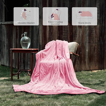 Electric Blanket Twin Size 62''X84'' - Heated Blanket with Single Control Fast Heating 9 Heating Levels & 10 Hours Auto Off,ETL Certified Machine Washable (Light Pink)