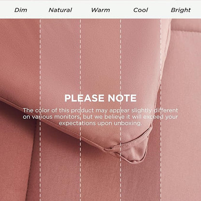 Bedsure Comforter Duvet Insert - Quilted Comforters Full Size, All Season Duvet, GentleSoft Down Alternative Bedding Blanket, with 8 Tabs, Gifts for Women/Men, Dusty Pink, Full 86 x 82 Inches