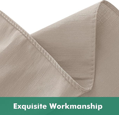 Biscaynebay Wrap Around Bed Skirts with Split Corners for Full Beds 15" Drop, Light Camel Adjustable Elastic Dust Ruffles Easy Fit Wrinkle Resistant Silky Luxurious Fabric Machine Washable