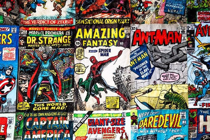 Marvel Comics Oversized Fleece Throw Blanket With Spider-Man, Captain America, Black Panther, More | Superhero Geeky Home Decor | Soft And Cozy Sherpa Blanket | 54 x 72 Inches