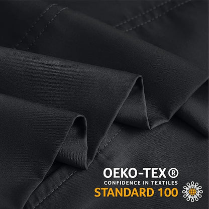 BEDELITE Pillow Cases Standard Size Set of 2, Rayon Derived from Bamboo, Cooling Pillow Cases for Hot Sleepers & Night Sweats, Breathable and Silky Soft Envelope Pillowcases(Black, 20"x26")