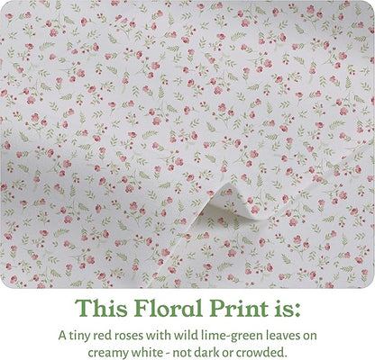 California Design Den King Floral Sheet Set, 100% Organic Cotton Percale Sheets, Deep Pocket King Sheets & Pillowcase Set - Floral