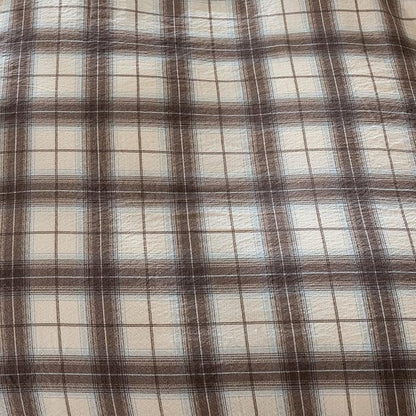 Comforter Set King Plaid 3 Pieces Soft Crinkle Gauze Fabric Plaid Bedding, Vintage Style Checkered Gingham Comforter Set for All Seasons Luxury Warmth Comfy Breathable with 2 Pillowcases