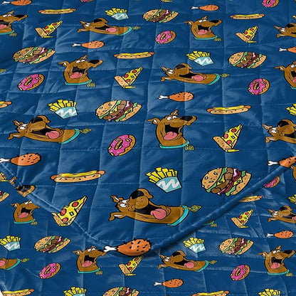 Northwest Warner Bros Scooby-Doo Super Snacky Quilted Throw Blanket, Mystery Machine Themed Design, Comfy Throw, Adults Boys Girls, Soft Lightweight Bedding for Bed, or Couch, 60 x 80 inches