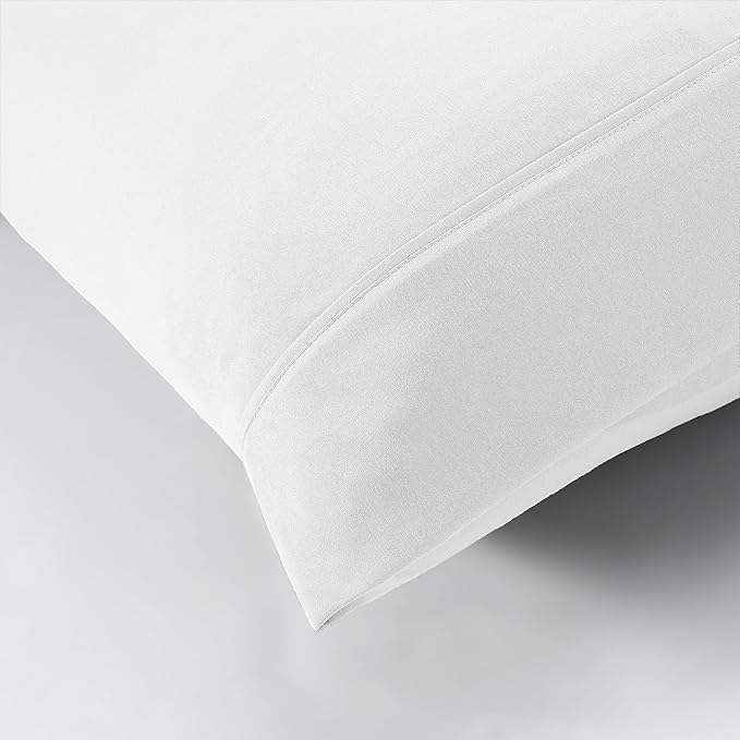 Modern Threads Soft Microfiber Solid Sheets - Luxurious Microfiber Bed Sheets - Includes Flat Sheet, Fitted Sheet with Deep Pockets, & Pillowcases White Queen