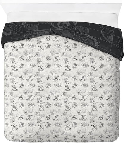 Jay Franco Kids Duvet Cover Set with Sham & Pillowcase – Ultra-Soft Bedding for Room Decor, Cover ONLY Comforter NOT Included, Black - Marvel Comics, 3 Piece Queen