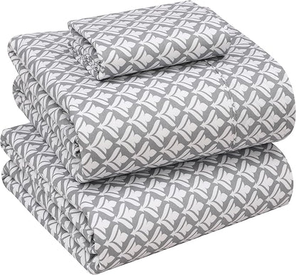 RUVANTI 100% Cotton Sheets – Twin Size Percale Bedding, Cooling & Breathable Floral Design, Durable with a Crisp, Soft & Comfortable Feel, 16" Deep Pocket, 3-Piece Set, Idiomatic Expression