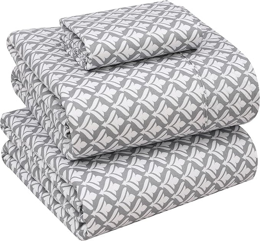 RUVANTI 100% Cotton Sheets – Twin XL Size Percale Bedding, Cooling & Breathable Floral Design, Durable with a Crisp, Soft & Comfortable Feel, 16" Deep Pocket, 3-Piece Set, Idiomatic Expression