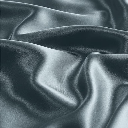 BEDELITE Satin Pillowcase with Zipper, Space Grey King Size Pillow Cases Set of 2, Super Soft and Cooling Similar to Silk Pillow Cases, Gift for Women Men(20x36 Inches)