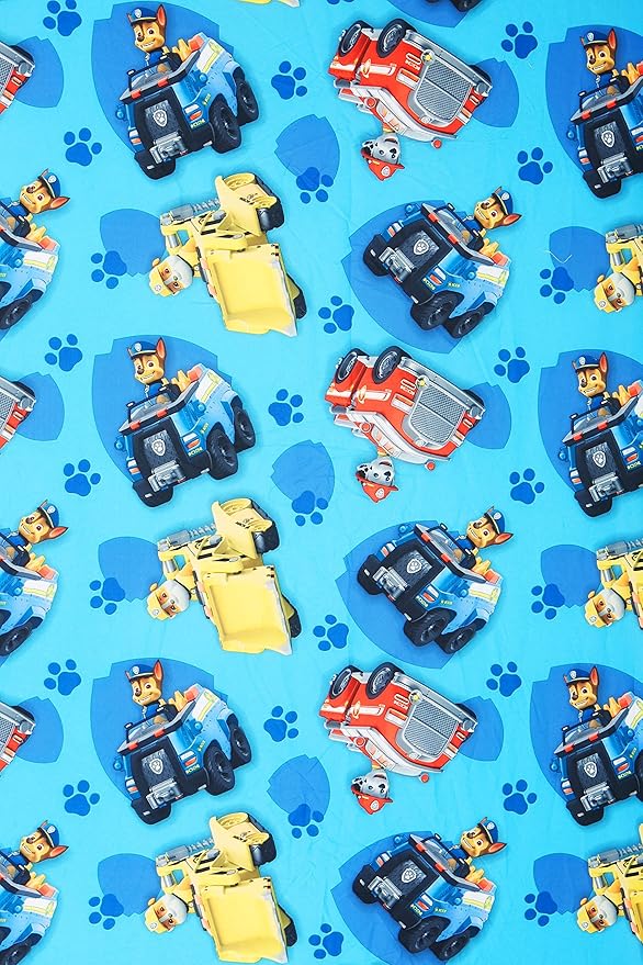 Paw Patrol Calling All Pups 4 Piece Toddler Bedding Set – Includes Comforter, Sheet Set – Fitted + Top Sheet + Reversible Pillowcase for Boys Bed, Blue