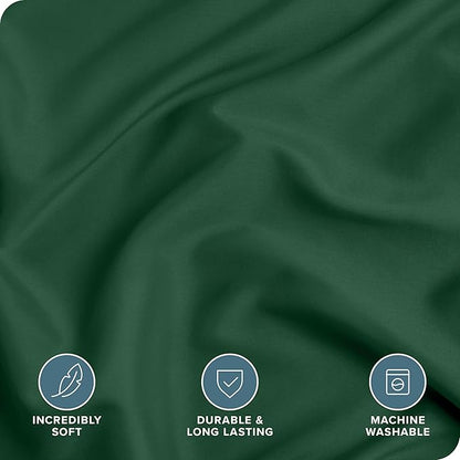 Bare Home Bedding Duvet Cover California King Size - Premium 1800 Super Soft Collection - Lightweight, Cooling - Soft Breathable Bedding Duvet Cover (Cal King, Forest Green)