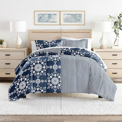 Linen Market Reversible King Size Comforter Set (3 Piece) - Bring Luxury Home with Our Soft and Lightweight Down Alternative Comforter King Set - This Includes Your King Comforter and 2 Pillow Shams