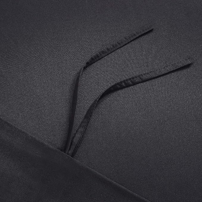 Mellanni Duvet Cover Set - 5 PC Iconic Collection Bedding Set - Hotel Luxury, Extra Soft & Cooling - Microfiber - Button Closure and Corner Ties (King, Black)