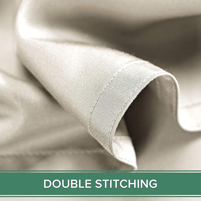 Queen Pillowcases by Pure Bamboo, Genuine 100% Organic Viscose Derived from Bamboo, Luxuriously Soft & Cooling, Double Stitching, Envelope Closure (2 Queen Pillowcases, Ivory)