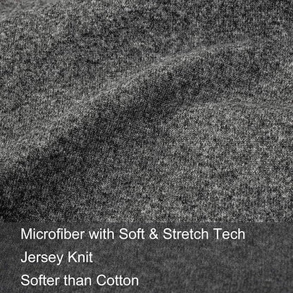 2-Pack Stretch Pillow Cases - Jersey Knit & Ultra Soft Envelope Closure Pillowcases T-Shirt Like Microfiber Blend - Suitable for 20x36/20x40 King Size Set of 2, Hemp Gray