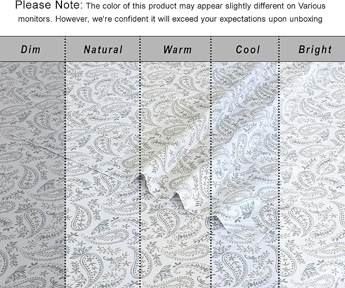 RUVANTI 100% Organic Cotton Sheets Twin XL, Percale Weave, GOTS Certified, 3-Piece Set, Deep Pocket 15", Crisp & Breathable, Soft Durable Bedding, Sábanas Algodón Orgánico – Ornate Oasis
