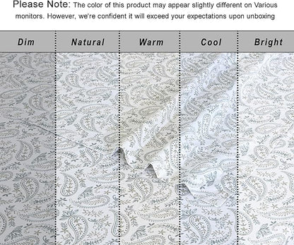 RUVANTI 100% Organic Cotton Sheets Queen Size, Percale Weave, GOTS Certified, 4-Piece Set, Deep Pocket 15", Crisp & Breathable, Soft Durable Bedding, Sábanas Algodón Orgánico – Ornate Oasis