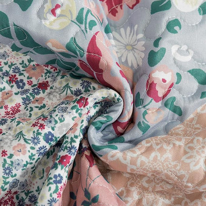 HoneiLife King Quilt Bedding Sets - Microfiber Quilt Set 3-Pieces,Lightweight Bedspreads Patchwork Coverlets Retro Bed Cover Quilt King Size All Season Quilts