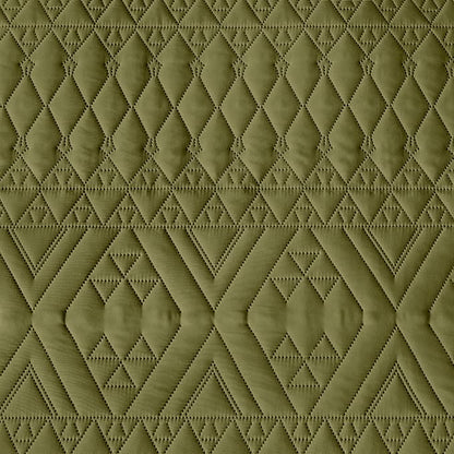 akkialla King/Cal King Size Quilt Bedding Set,Olive Green Lightweight Microfiber Soft Bedspread,Modern Style Geometric Pattern Coverlet Set for All Seasons,3 Piece(1 Quilt,2 Pillow Shams)