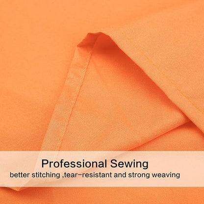 Best Season Bed Sheets Set Extra Soft - 1 Flat Sheet,1 Fitted Sheet and 1 Pillow Cases,Luxury Bedding Set,Deep Pockets,Wrinkle,Fade Resistant - Hypoallergenic- 3 Piece (Twin,Orange)