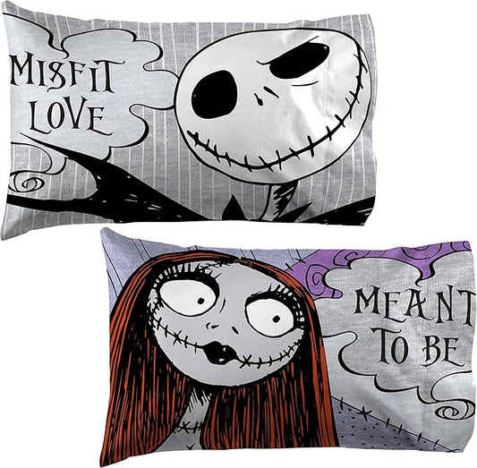 Disney Nightmare Before Christmas Meant to Be 2-Pack Reversible Pillowcase