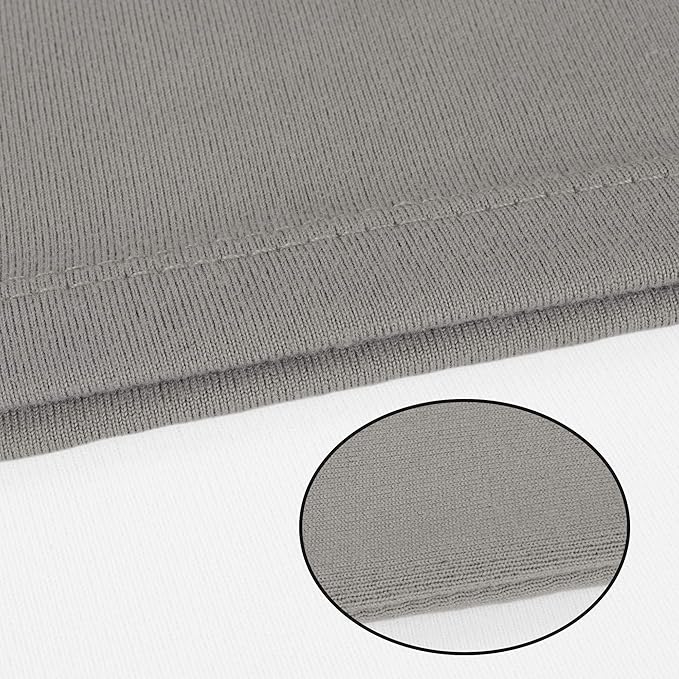 Stretch Pillowcases - Micro Jersey Knit & Ultra Soft, Standard Size - Set of 2 Pillow Cases, Light Gray
