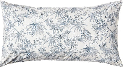 Tommy Bahama - King Size Sheets Set, Crisp & Tailored Cooling Sheets with a Smooth Cotton Percale Lightweight Feel - Bed Sheets with Matching Pillowcases & Fitted Sheet (Pen and Ink Palm Blue)