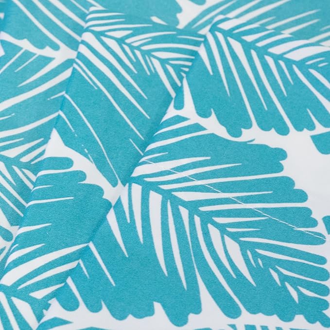 1500 Supreme Collection Extra Soft Tropical Leaf Teal Pattern Sheet Set, Full - Luxury Bed Sheets Set with Deep Pocket Wrinkle Free Bedding, Trending Printed Pattern, Full Size