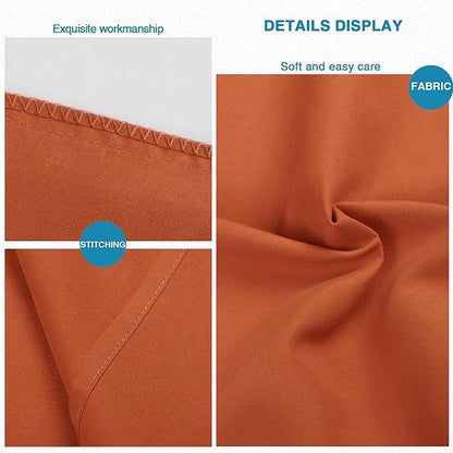 FLXXIE Pillow Cases Queen, Soft Microfiber Pillow Covers with Envelope Closure, Wrinkle Resistant Pillowcases, 2 Piece Set, 20x30, Burnt Orange
