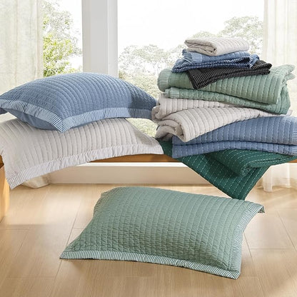 Bedsure Quilts Twin Size - Twin Quilt Bedding Set Bedspread Coverlet Comforter, Lightweight Corduroy Pattern Bedspread, 2-Piece Set with 68"x86" Coverlet & 1 Pillow Sham, All-Season Soft Microfiber