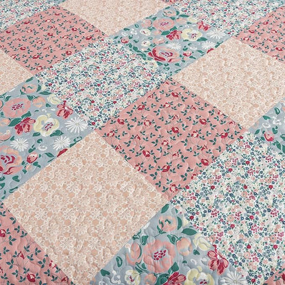 HoneiLife King Quilt Bedding Sets - Microfiber Quilt Set 3-Pieces,Lightweight Bedspreads Patchwork Coverlets Retro Bed Cover Quilt King Size All Season Quilts