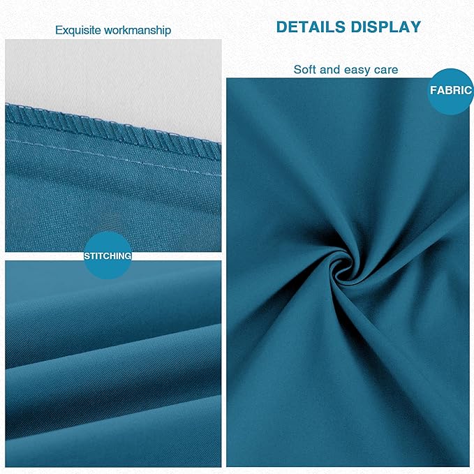 FLXXIE Pillow Cases Queen, Soft Microfiber Pillow Covers with Envelope Closure, Wrinkle Resistant Pillowcases, 2 Piece Set, 20x30, Teal
