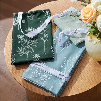 Bedsure Duvet Cover King Size - Reversible Dark Grey King Duvet Cover Set with Zipper Closure, 3 Pieces Floral Patterned Bedding Set with 8 Corner Ties and 2 Pillow Shams