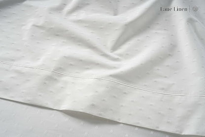 LANE LINEN Pillow Case Covers King, Set of 2, 100% Egyptian Cotton Sateen, Soft Cool & Smooth 1000 Thread Count Pillow Cases - Swiss Dot - White