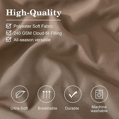 Monbix California King Size Comforter Set - 7 Pieces Bed in a Bag California King, Bedding Sets with Comforter, All Seasons Comforter Bed Set with Sheets, Pillowcases & Shams