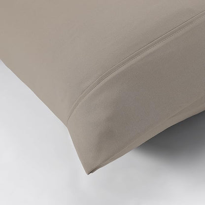 Modern Threads Soft Microfiber Solid Sheets - Luxurious Microfiber Bed Sheets - Includes Flat Sheet, Fitted Sheet with Deep Pockets, & Pillowcases Khaki Full