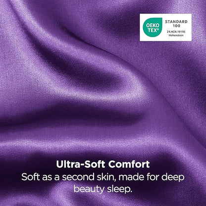 Bedsure Polyester Pillowcases, Polyester Pillow Cases Queen Size Set of 2, Purple Pillow Case for Sleeping Women with Envelope Closure, Gifts for Women Men, 20x30 Inches, 2pcs