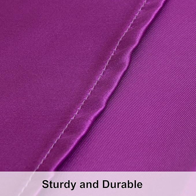 NTBAY 2 Pack Satin Standard Pillowcases for Hair and Skin, Luxurious and Silky Pillow Cases with Envelope Closure, 20x26 Inches, Purple