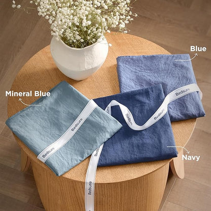 Bedsure Twin/Twin XL Comforter Set, Dusty Blue Soft Prewashed Bedding for All Seasons, 2 Pieces GentleSoft™ Bed Set, 1 Lightweight Comforter (68"x88") and 1 Pillowcase (20"x26")