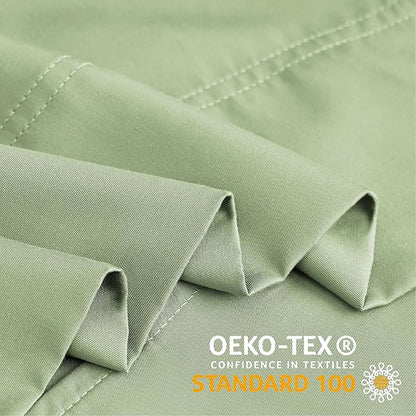 BEDELITE King Size Pillow Cases Set of 2, Rayon Derived from Bamboo, Cooling Pillow Cases for Hot Sleepers & Night Sweats, Breathable and Silky Soft Envelope Pillowcases(Sage Green, 20"x40")